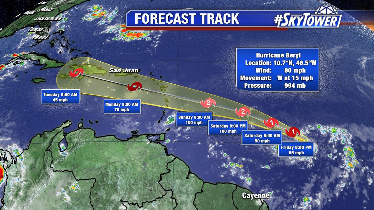 Beryl storm tropical caribbean emergency state travel warning express islands issued dominica accuweather has