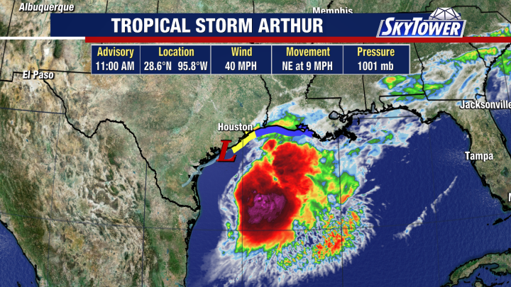 Tropical Storm Arthur forms in the Gulf