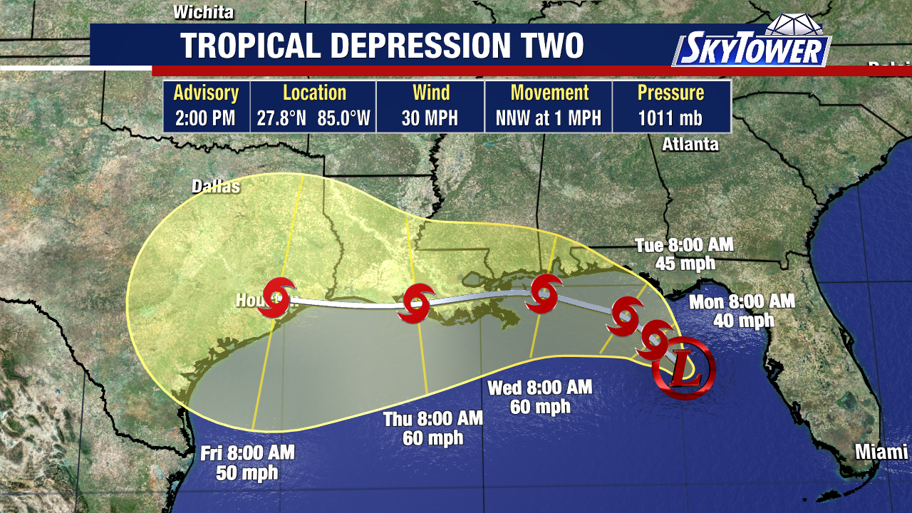 Tracking Tropical Depression Two, Expected to Become Bertha