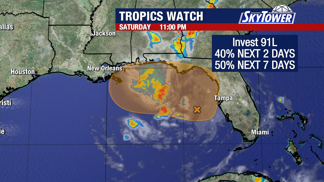 Development Chances Rise for Gulf Disturbance